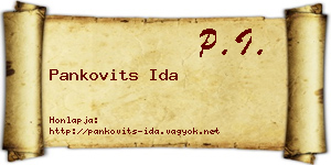Pankovits Ida névjegykártya