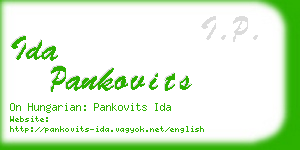 ida pankovits business card